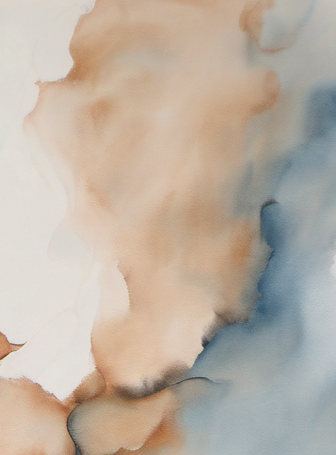Abstract watercolor painting with soft, blended colors