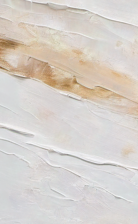 Abstract art with brown and beige brush strokes on a light gray background