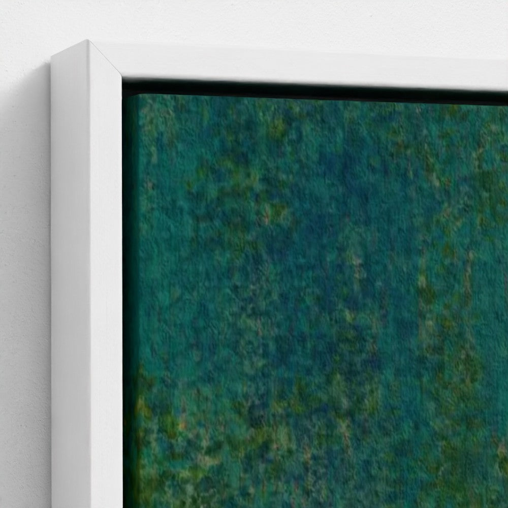 Close-up of a textured teal surface with a white frame.