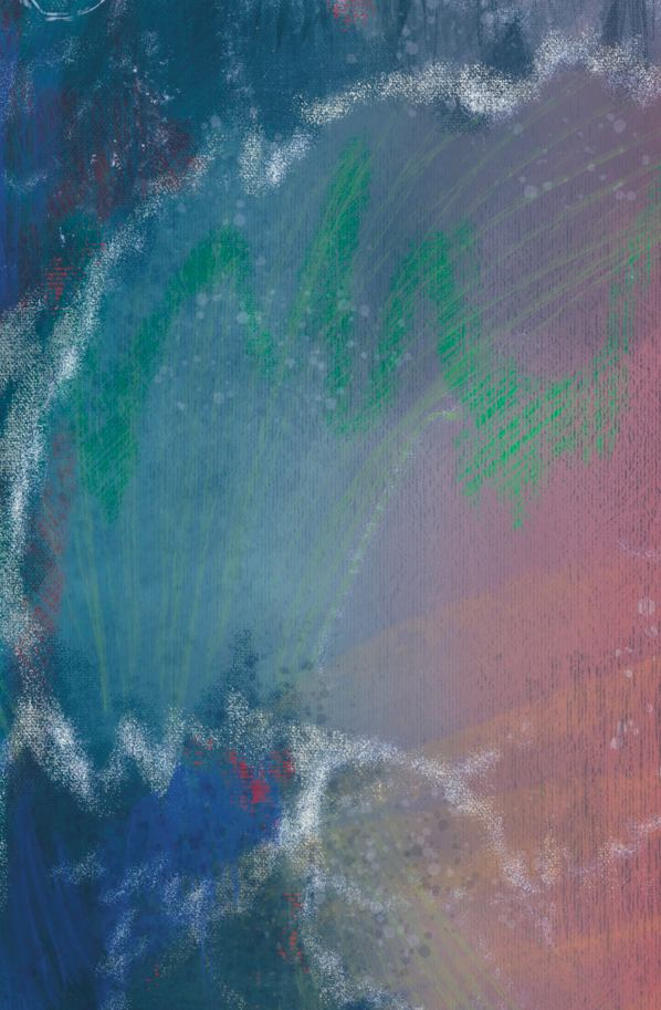 Abstract art with colorful brush strokes on a textured surface