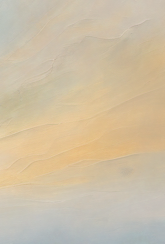 Abstract painting of a landscape with soft colors and a horizon line.
