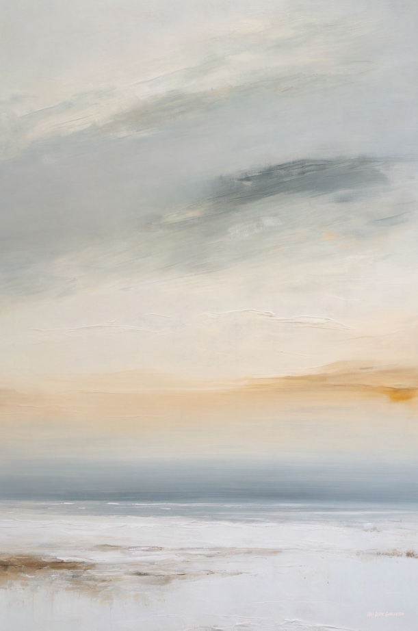 Abstract landscape with soft colors and a blurred horizon