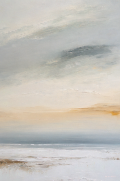 Abstract landscape with soft colors and a blurred horizon