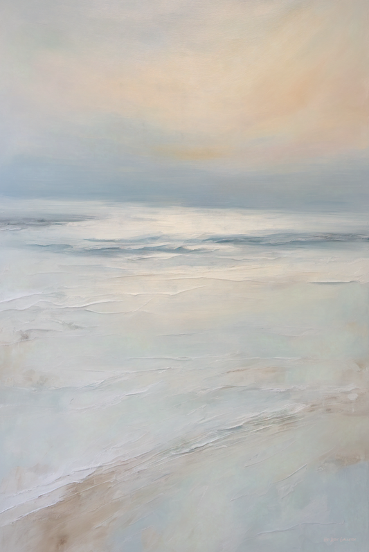 Abstract artwork with soft, pastel colors