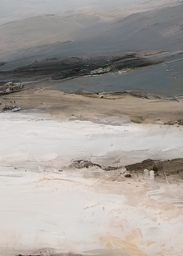 Geothermal area with steam rising from hot springs and sulfur deposits.