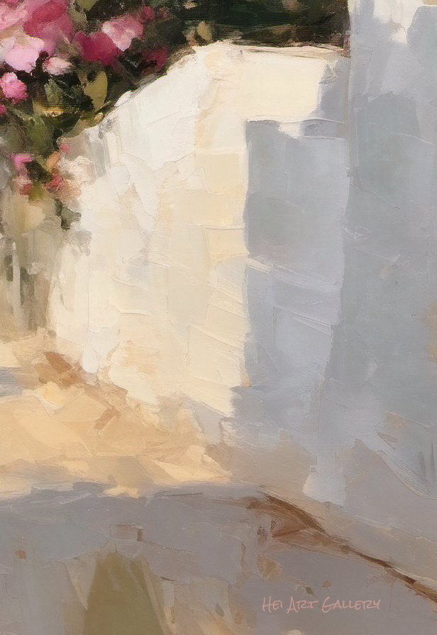 Artistic depiction of a white dress with floral elements in the background