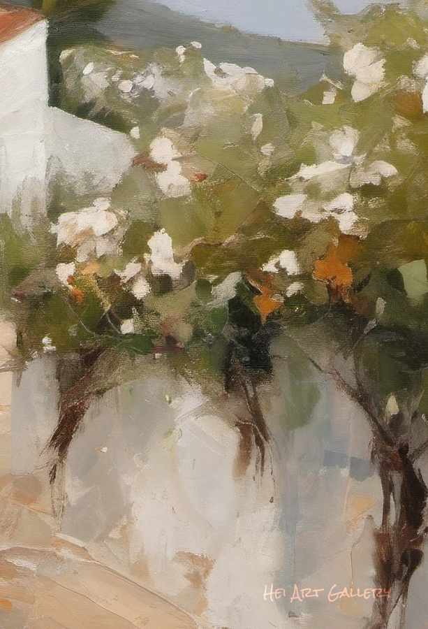 Artistic depiction of flowers with a blurred background