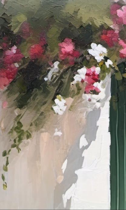 Artistic depiction of flowers with a blurred background