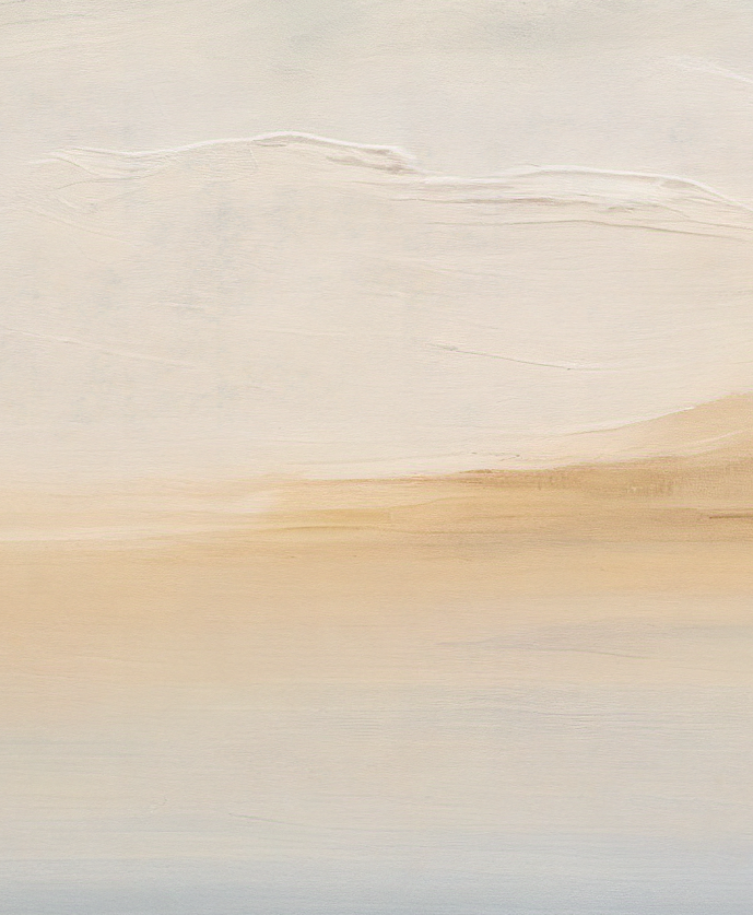 Abstract art with wavy lines in beige, brown, and gray on a textured background