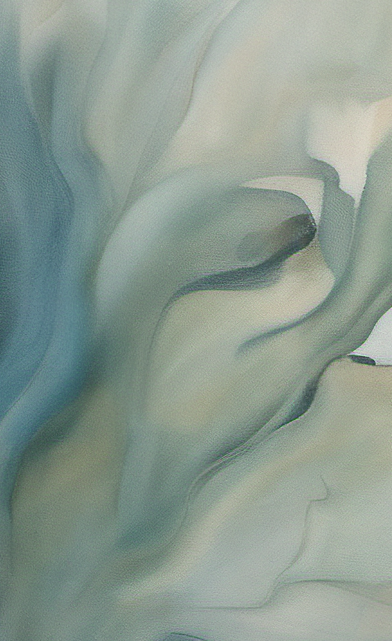 Abstract artwork with wavy lines in soft pastel colors