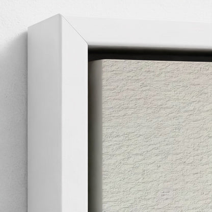 Close-up of a white frame corner with a textured white background