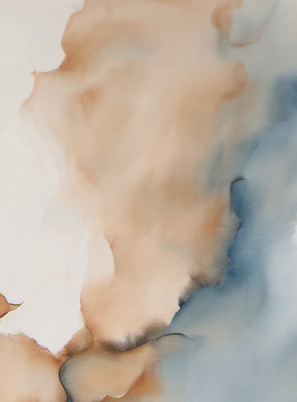 Abstract watercolor painting with soft, blended colors
