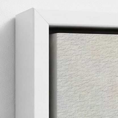 Close-up of a white frame corner with a textured white background