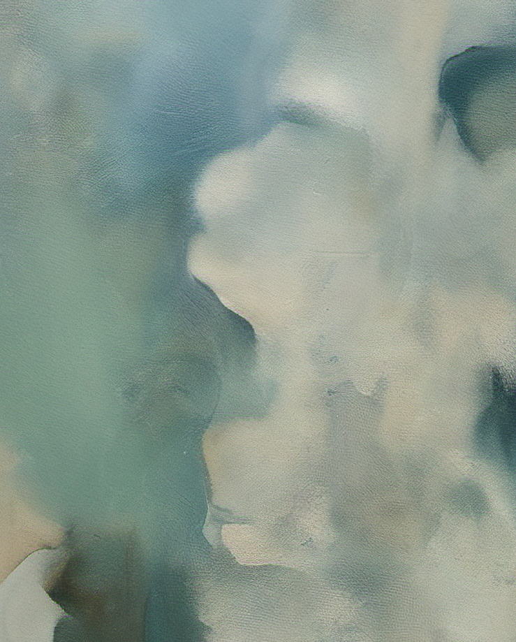 Abstract watercolor painting with soft, blended colors