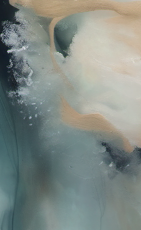 Abstract art with swirling colors and textures