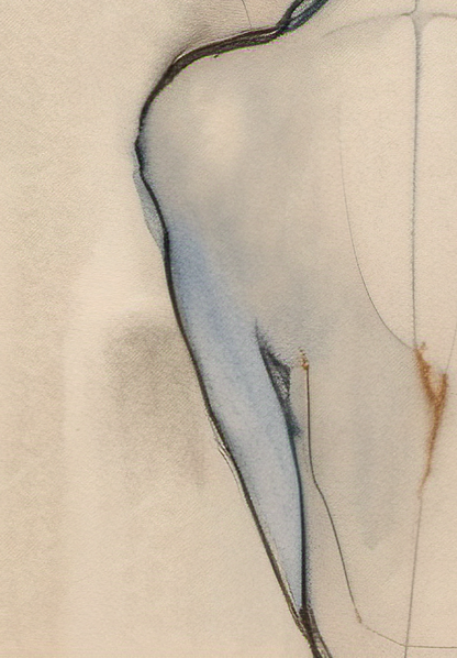 Abstract art with wavy lines on a beige background