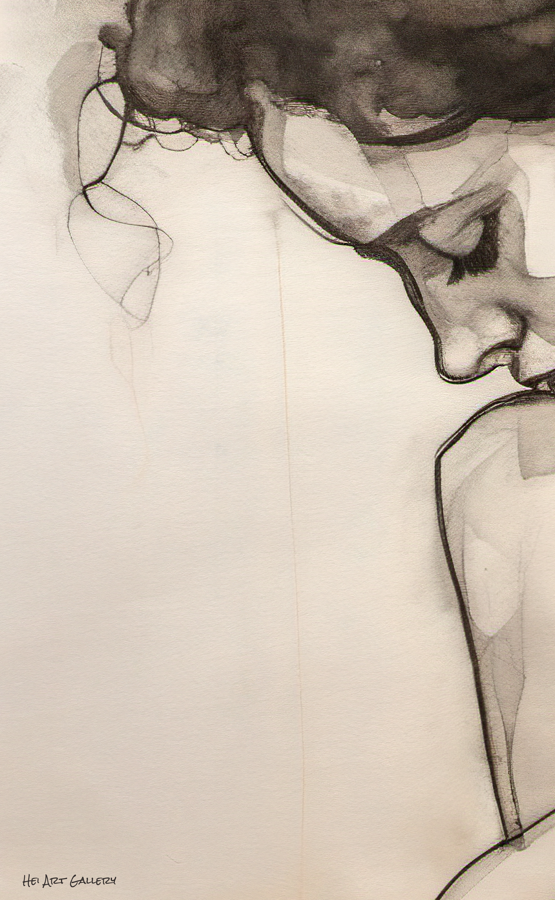 Artistic depiction of a person with a blurred background