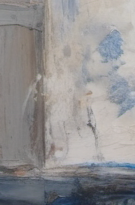 Abstract watercolor painting with soft colors and shapes