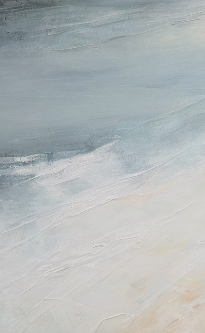 Abstract art with wavy lines in soft pastel colors