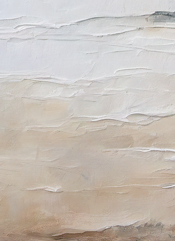 Abstract art with wavy lines in beige and white tones