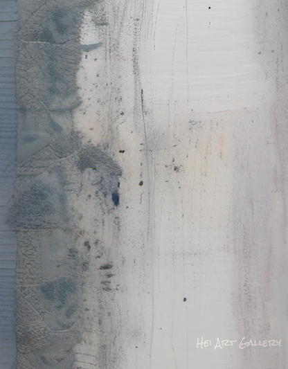 Abstract art with textured patterns on a white background