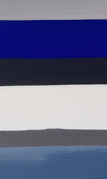 Close-up of fabric with horizontal stripes in blue, gray, and white.