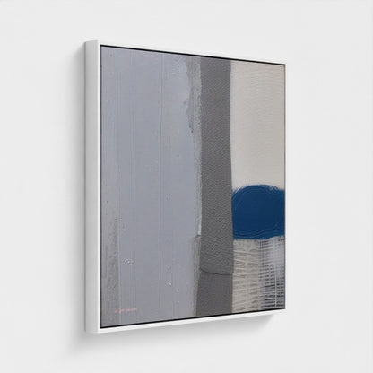 Abstract art piece with geometric shapes on a white background