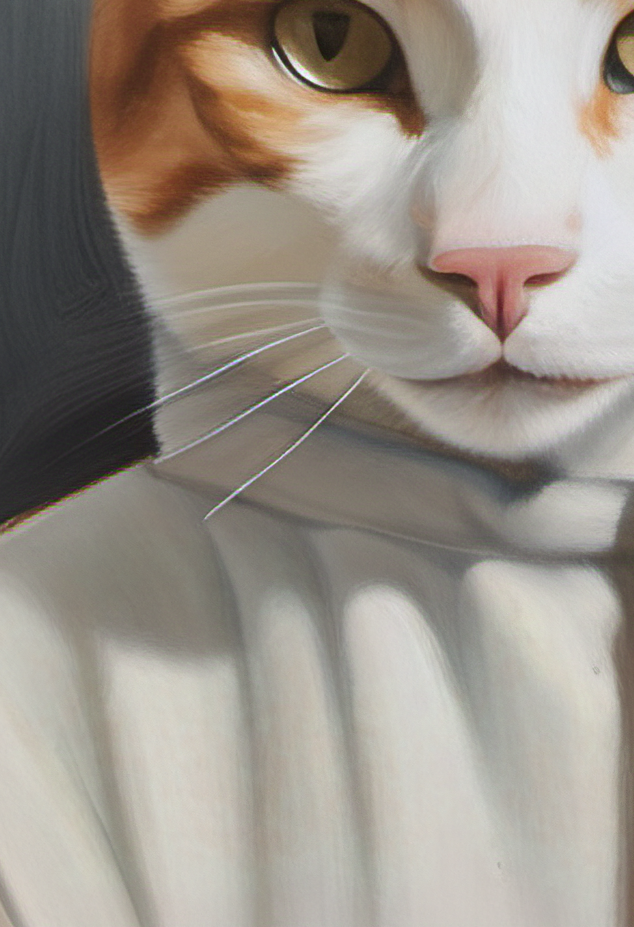 Close-up of a cat's face with a blurred background
