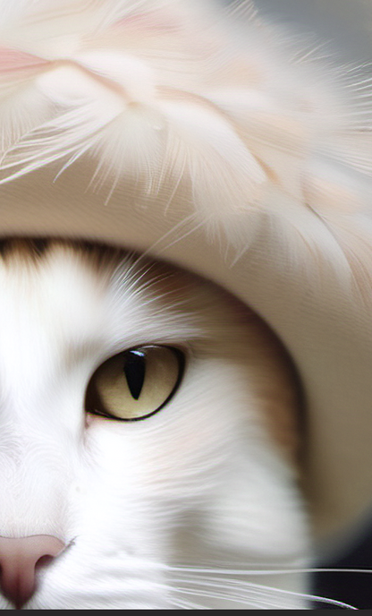 Close-up of a cat's face with a blurred background