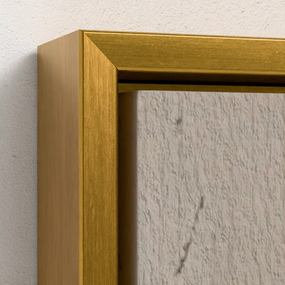 Gold picture frame corner on a textured wall