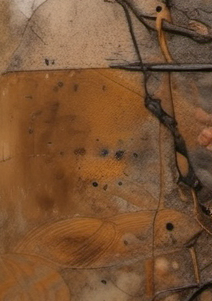 Close-up of a textured surface with brown and beige colors