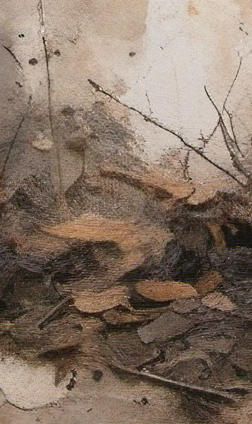 Close-up of a textured surface with brown and beige tones