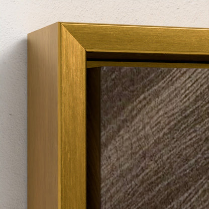 Gold picture frame corner on a textured wall