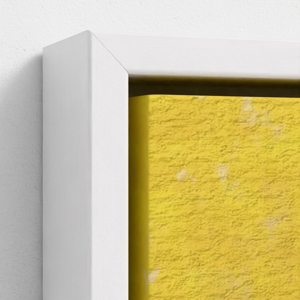 Close-up of a textured yellow paper with a white border