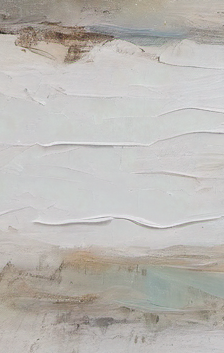 Abstract art with wavy lines and earthy tones on a textured surface