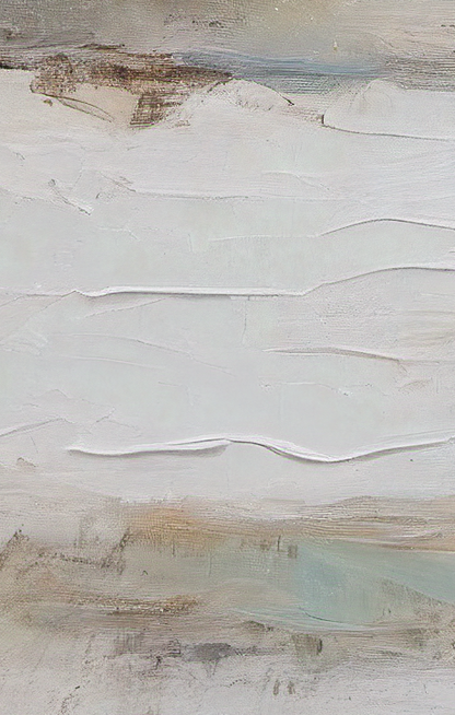 Abstract art with wavy lines and earthy tones on a textured surface