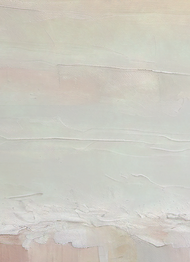 Abstract painting with horizontal brushstrokes in soft colors