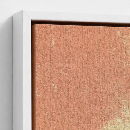 Close-up of a textured pink surface with a white frame.