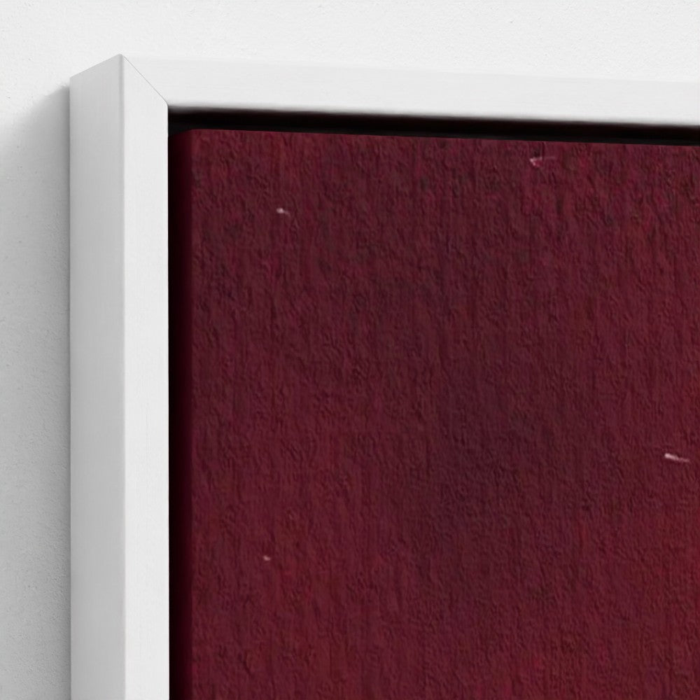 Close-up of a textured red fabric with a white frame.
