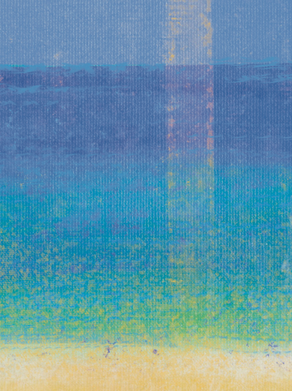 Abstract pattern of blue, green, and yellow colors