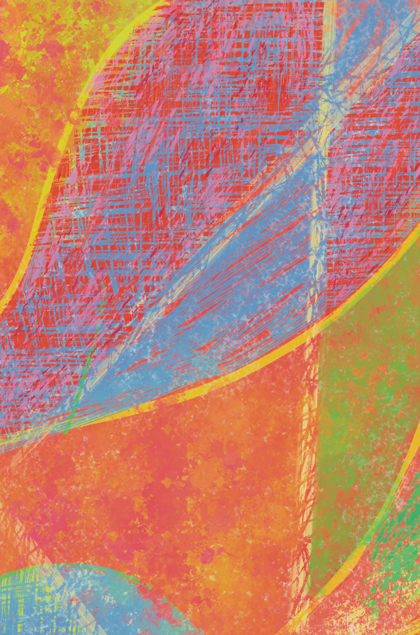 Abstract art with colorful brush strokes on a textured background