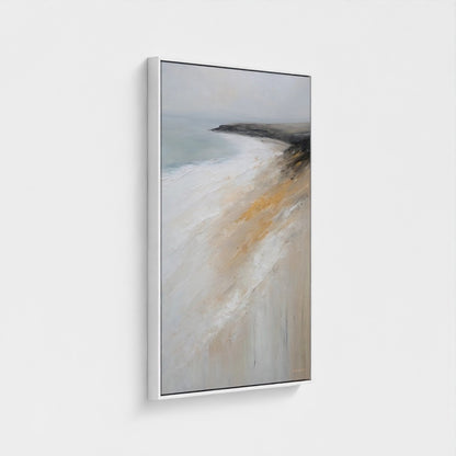 Abstract painting with wavy lines on a white background