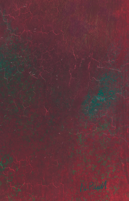 Textured red and green surface with a subtle pattern
